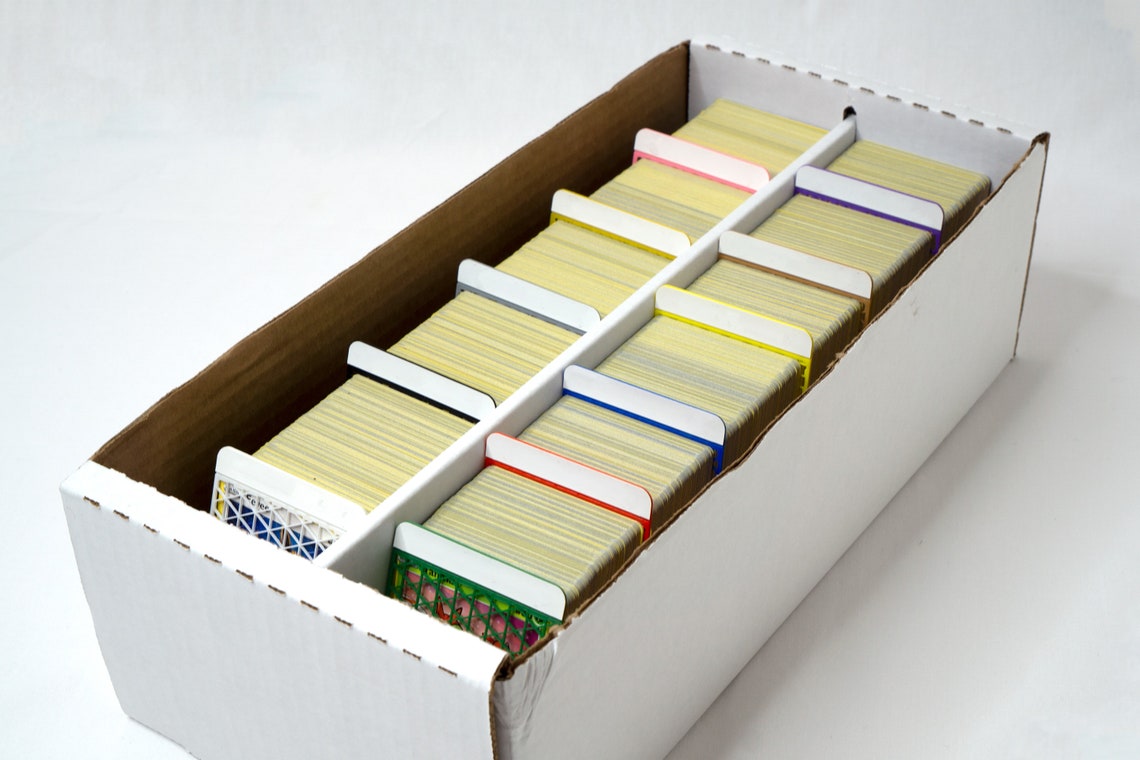 Custom Blank Label Trading Card Divider 3D Printed Storage - Etsy
