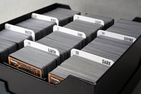 best way to store yugioh cards Collectible Card Game Deck Storage Box with Display Frames + Dividers --  Display, Organize, and Store Game Cards and CCG main image 1