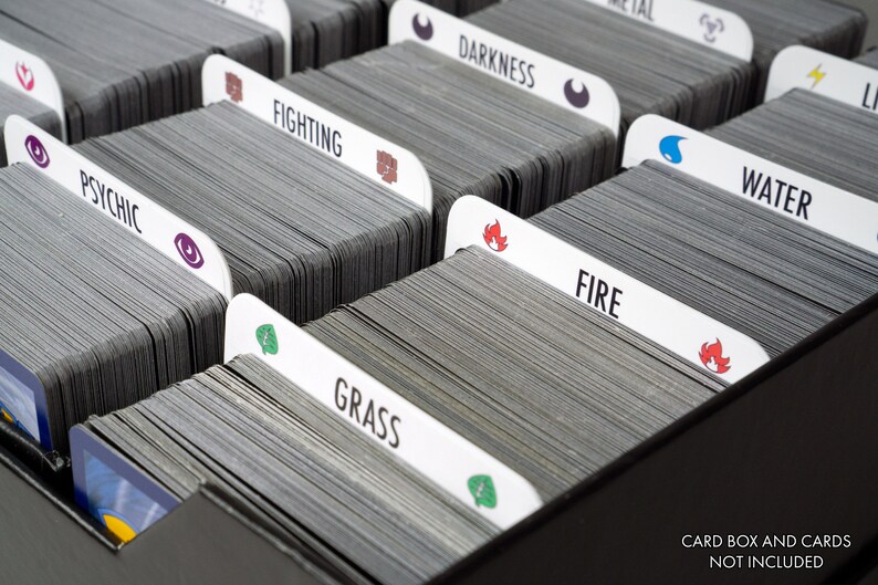 Customized Pokemon Trading Card Dividers W/labels Pokemon Etsy