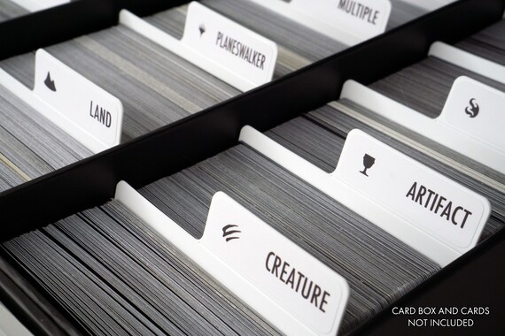Sort MTG by Card Types | Trading Card Dividers W/ FREE Labels