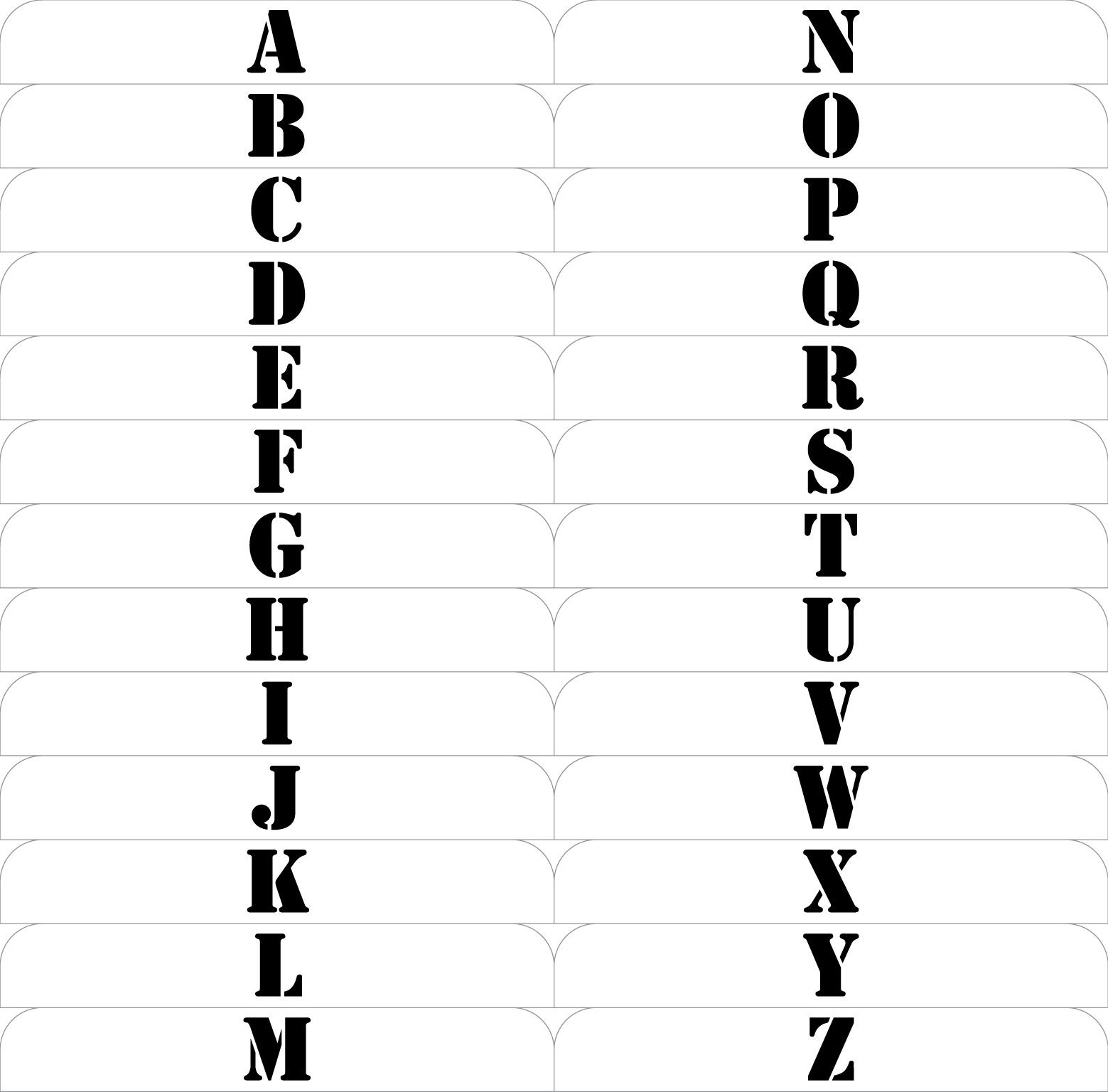 Card Dividers With Alphabet Labels Vertical | Etsy