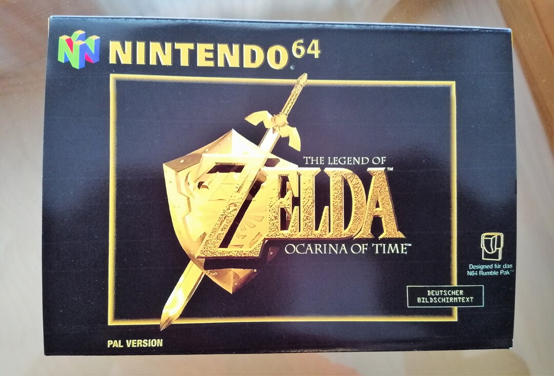The Legend of Zelda Ocarina of Time Repro Box Pal German Etsy
