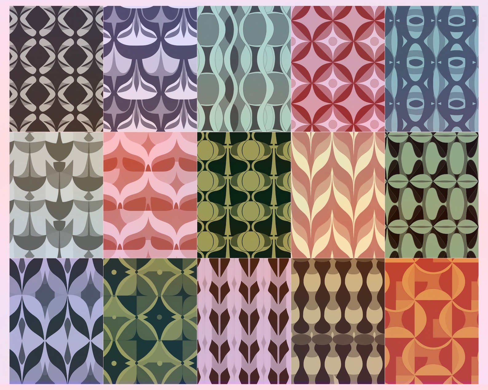 VINTAGE PT1 / 100 Procreate Infinite Pattern Brushes / Vintage Fabric ...