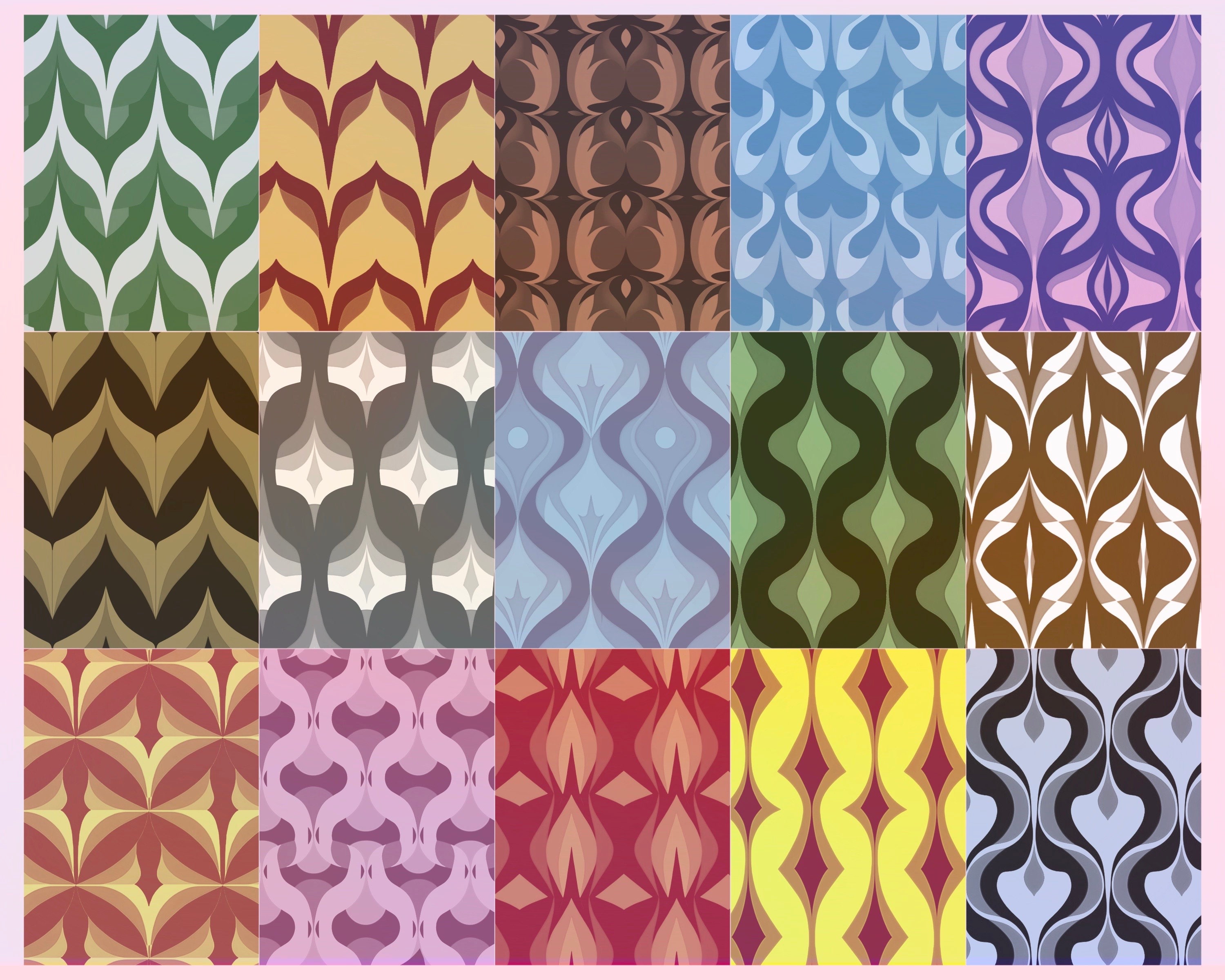 VINTAGE PT2 / 100 Procreate Infinite Pattern Brushes / Vintage Fabric ...