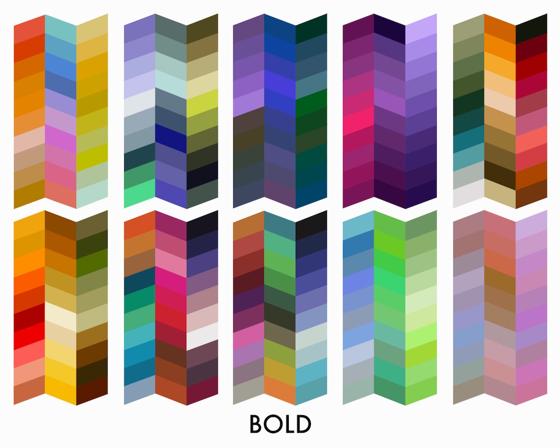 Color Bundle Procreate Color Palette Bundle: 600 Bold & Subtle Colors (digital ...
