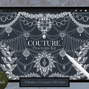 55 Procreate Brushes Couture 2 Jewelry Brushfashion Etsy