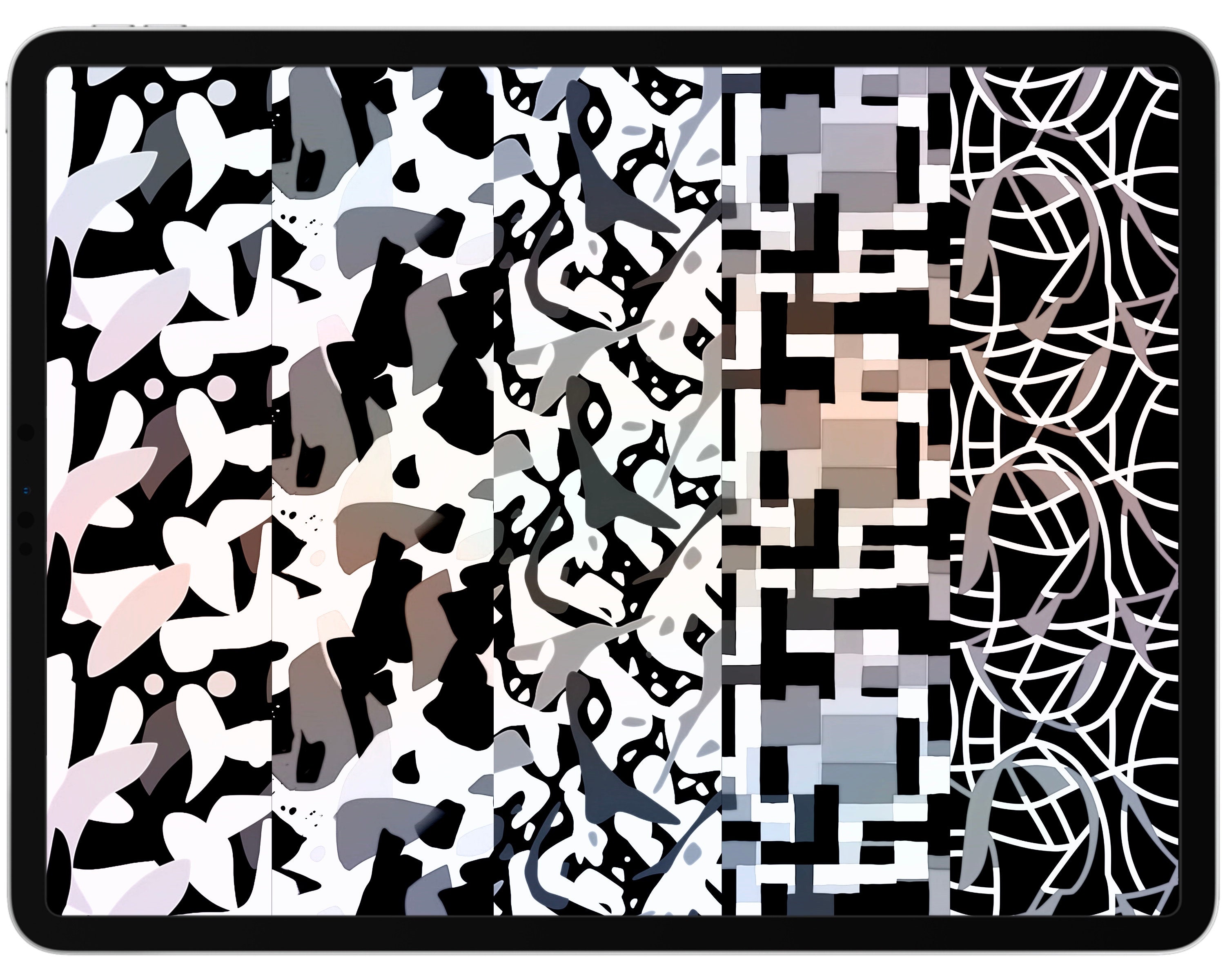80 Abstract Art Procreate Pattern Brushes / Seamless Pattern Brush ...
