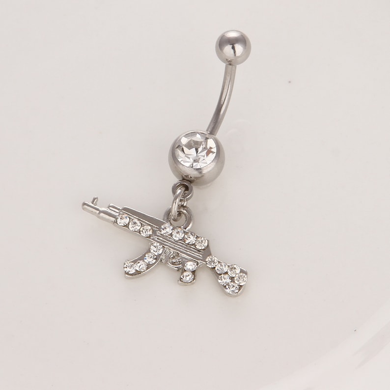 Gun Belly Button Jewelrybelly ring Navel Piercing Ring Etsy