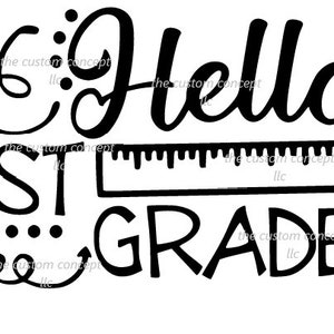 Hello 1st Grade svg