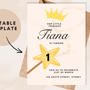 Princess Royal Celebration Birthday Invitation | Fairytale Party Invite | Editable Digital Invitation | Instant Download