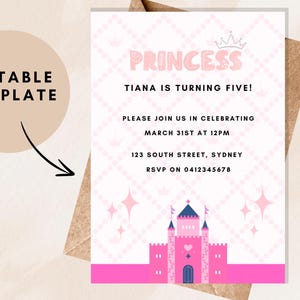 Princess Royal Celebration Birthday Invitation | Fairytale Party Invite | Editable Digital Invitation | Instant Download