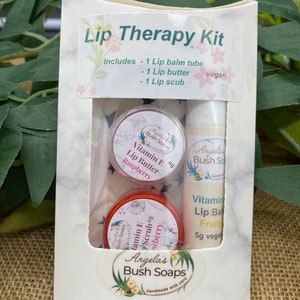 Lip Therapy Kit - moisturizing Lip Care Bundle enriched with Vitamin E - free gift with every order