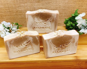 Oatmeal and Honey Handmade Soap each bar approx 120 gms - Buy more than one to save on postage - FREE gift with every order