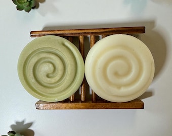 Handmade Shampoo & Conditioner Bar set  - each bar 70gms - incl soap dish