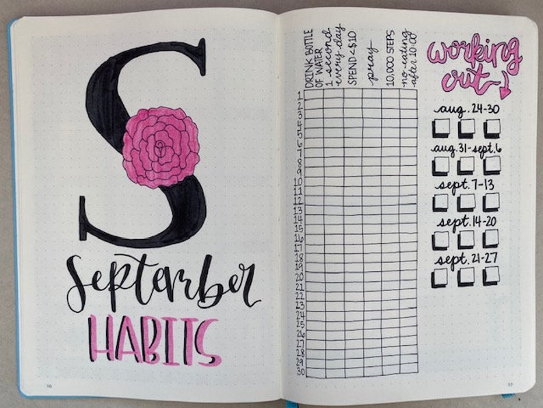 Custom Bullet Journal Etsy
