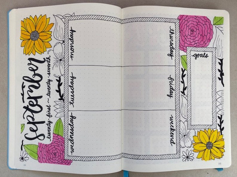 Custom Bullet Journal Etsy