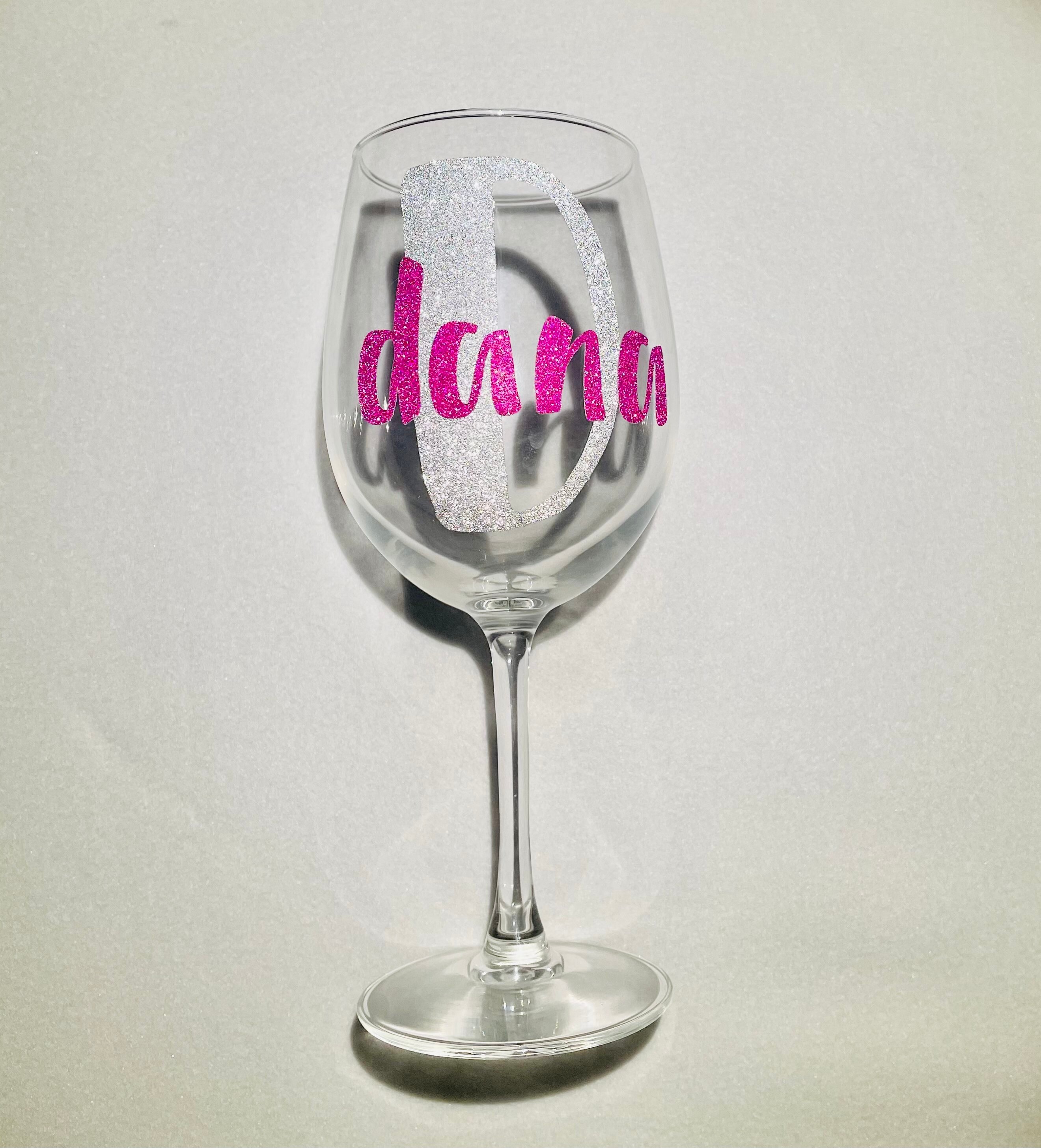 Personalized Name Vinyl Sticker. Glasses. Wine Glasses Etsy