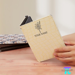 Custom birth month flower leather case with free clear case for Libra Colour,Kobo Libra 2,Kobo Aura,Kobo Clara 2E,Kobo Clara Colour case