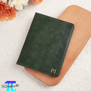 Custodia personalizzata in pelle verde agave per Kindle Paperwhite con nome/logo personalizzato per Paperwhite di 12a generazione, Kindle Colorsoft, custodia per nuovo Kindle 6" 2024