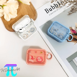 Śliczne silikonowe etui na słuchawki AirPods 1 2 3 AirPods Pro, etui na słuchawki z żywicy z motywem rozgwieżdżonego nieba do AirPods 4 2024 etui AirPods Pro 2, prezent dla niej