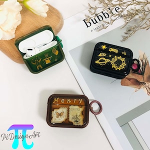 Divers motifs de ciel étoilé en résine pour casque airpods 4 2024, airpods pro 2, étui en silicone pour airpods 1 2 3 pro
