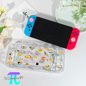 Delicious food decoration can custom initial sticker Switch case for Switch 2,Switch OLED,Switch Lite,have card slot,gifts for game lovers
