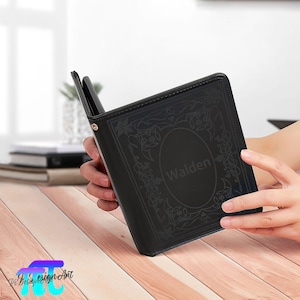 Anpassat namngivet vintage-läderfodral för e-böcker till Kindle Paperwhite 12:e/11:e generationen, Kindle 6 tum, Kindle Oasis-fodral, Kobo Boox, presenter till bokälskare bild 9