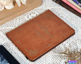 Funda de cuero con nombre personalizado para libros electrónicos Nook Glowlight 4 y 4e, Glowlight 3 y 2, Nook Glowlight, Nook Simple Touch y Glowlight Plus de 6 pulgadas, ideal como regalo para amantes de la lectura.