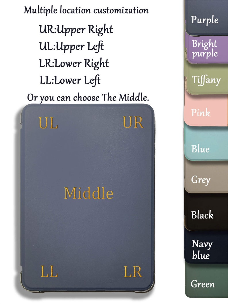 Étui Kindle personnalisé avec nom et logo pour Paperwhite 11e génération 6,8 pouces, 10e génération 7 pouces, nouveau Kindle 2022 6 pouces, étui de protection transparent pour livres numériques, idée cadeau image 5