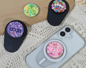 Soporte magnético desmontable para teléfono, hecho a mano, de colores, con acabado de dopamina, soporte MagSafe multiángulo para teléfono, base MagSafe para teléfono, soporte para Kindle, regalo Kawaii.