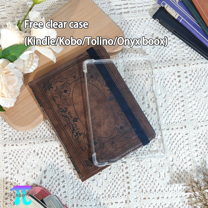 Anpassat namngivet vintage-läderfodral för e-böcker till Kindle Paperwhite 12:e/11:e generationen, Kindle 6 tum, Kindle Oasis-fodral, Kobo Boox, presenter till bokälskare bild 5