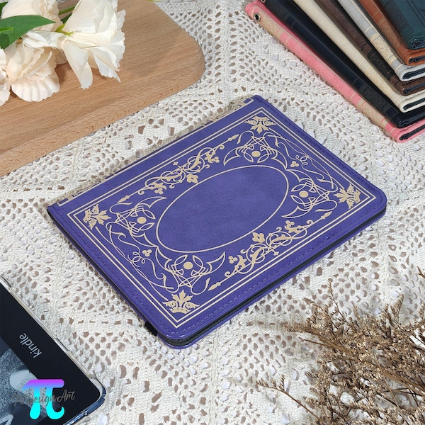 Funda de cuero con nombre personalizado para Kindle Paperwhite de 12.ª y 11.ª generación, Kindle de 6 pulgadas, funda para Kindle Oasis, Kobo Boox, regalos para amantes de los libros.