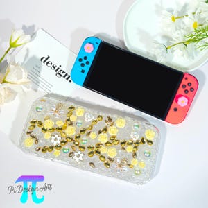 Colorful crystal gemstones Switch case for Switch 2,Switch OLED,Switch Lite, exquisite case with game card slot, gift for boy game lovers