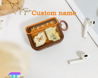 Custom your name resin headphone cases for airpods 4 2024,airpods pro 2,cute silicone case for airpods 1 2 3 airpods pro case,gifts for her