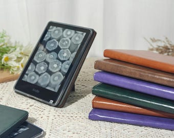 Funda magnética personalizada de piel vegana para libros electrónicos con correa y soporte ajustable para Nook Glowlight 4/3, Simple Touch, Plus 6'', con tapa trasera desmontable.