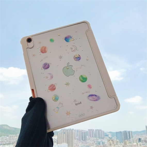 Handmade Starry Sky iPad Case With Pencil Holder,auto Sleep/wake