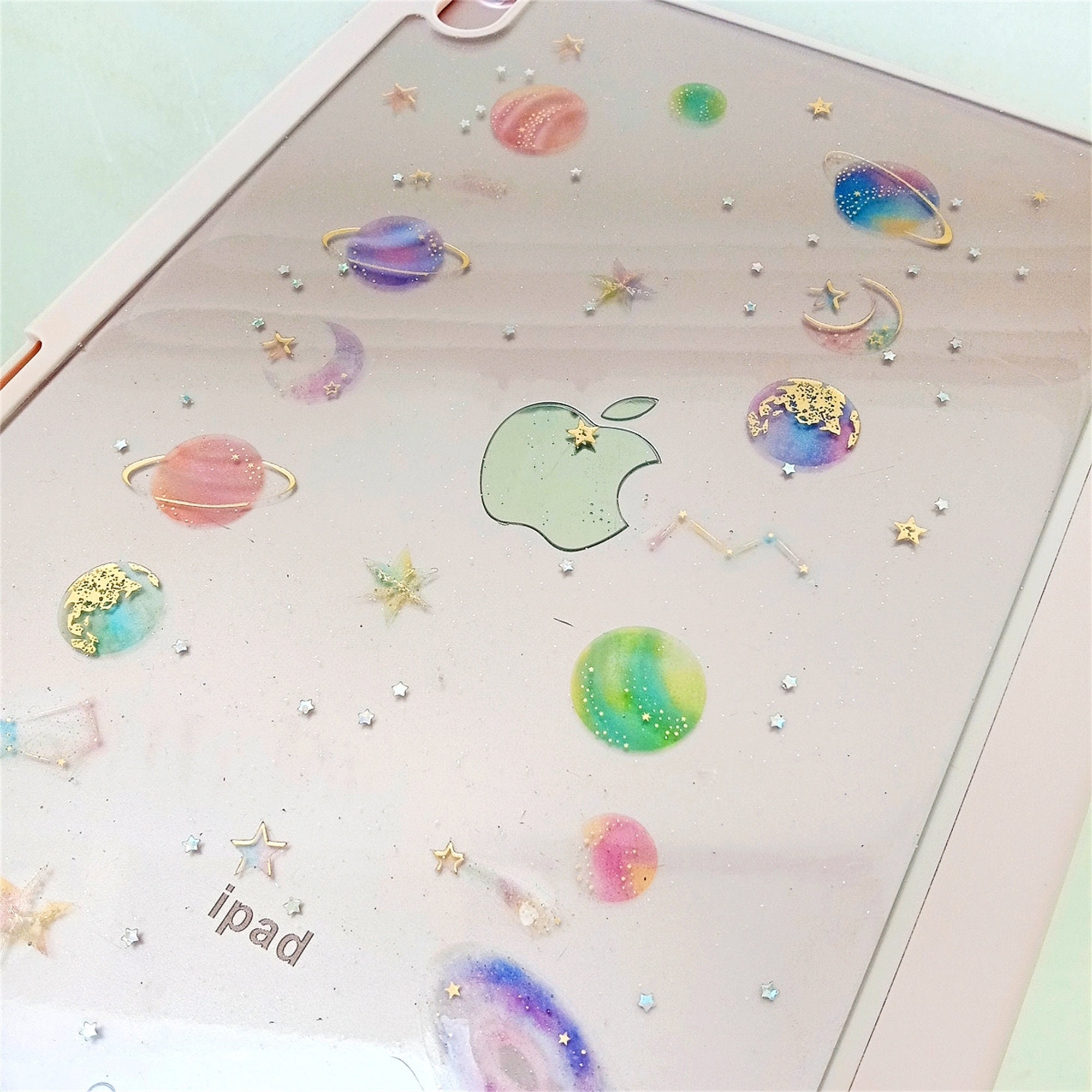 Handmade Starry Sky iPad Case With Pencil Holder,auto Sleep/wake