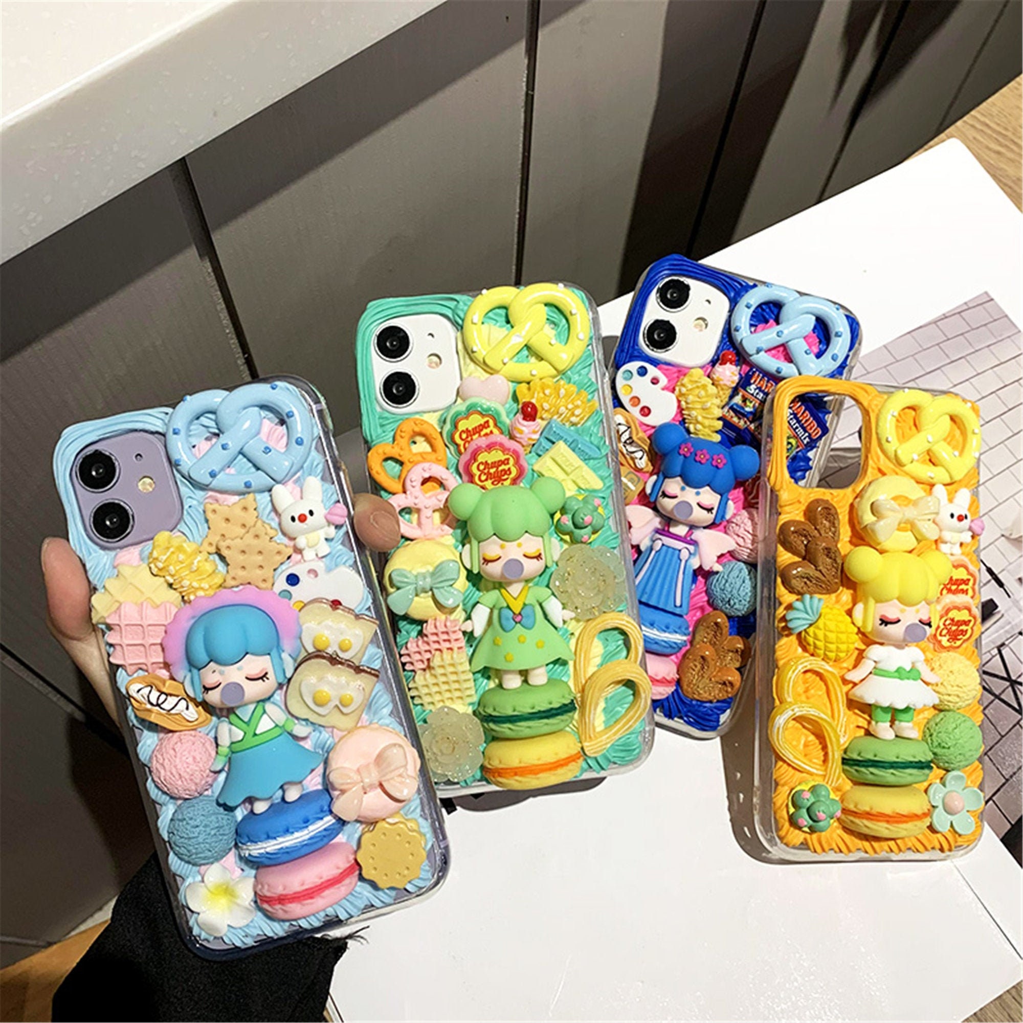 Happy Bear Cream Gel DIY Cell Phone Case Material Kit-kukicream
