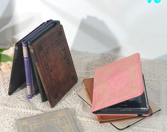 Funda de cuero con nombre personalizado para libros electrónicos vintage para Onyx Boox Go Color 7 Gen, Boox Go 6/7, Leaf 2/3/3C/5/5C, Poke 5/5S/6/6S, regalos para amantes de los libros.