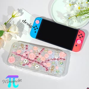 3D farbige Kristall Edelsteine Switch case für Switch 2, Switch OLED, Switch Lite, exquisite kleine mit Spielkartensteckplatz, Geschenk für Jungenspielliebhaber