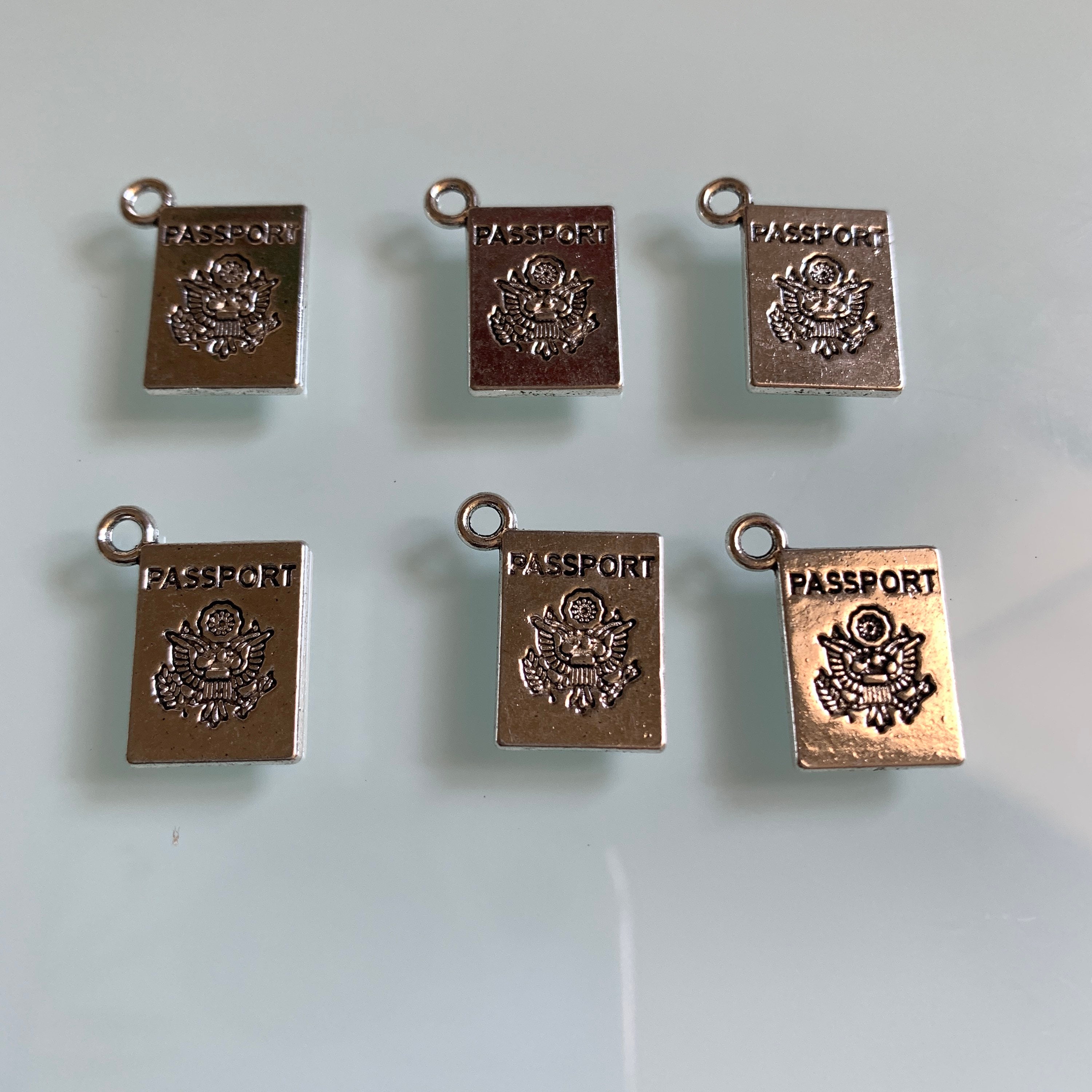 Silver Passport Charms Lot of 6 Etsy