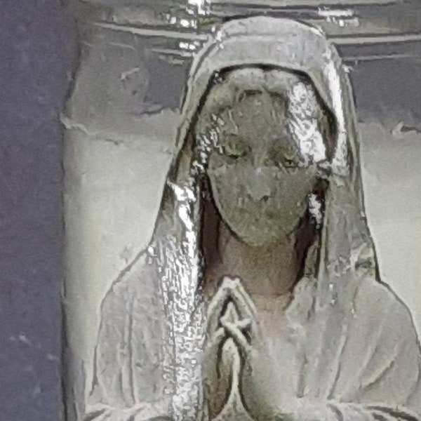 Hail Mary Catholic Candle, Mother Mary Religious Candle, Paraffin Wax Prayer Candle, Spiritual Candle, Religious Gifts