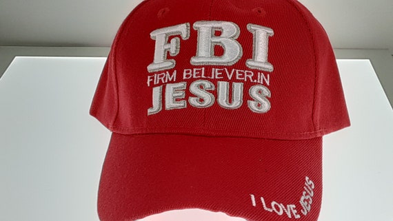 Christian Hat, Bible Verse Hat, Men and Women FBI Hats, Religious Apparel,  Adjustable Easter Hat, Baseball Cap ,firm Believer in Jesus 
