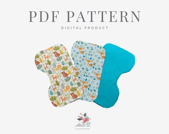 Easy beginner burp cloth sewing pattern