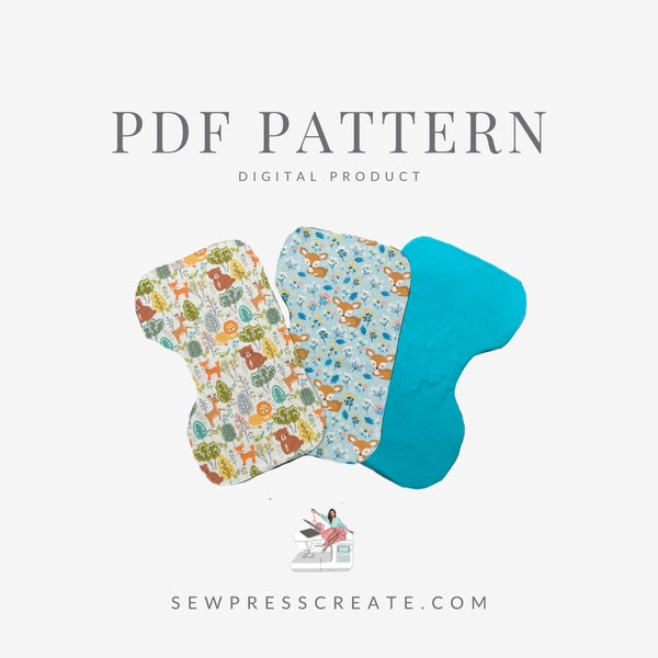 Easy beginner burp cloth sewing pattern