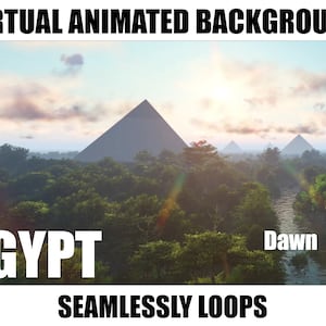 ANIMATED VIRTUAL BACKGROUND | Dawn in Egypt | Instant Digital Download