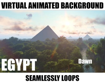 ANIMATED VIRTUAL BACKGROUND | Dawn in Egypt | Instant Digital Download
