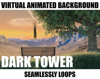 ANIMATED VIRTUAL BACKGROUND | Dark Tower | Instant Digital Download