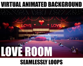 ANIMATED VIRTUAL BACKGROUND | Love Room | Instant Digital Download