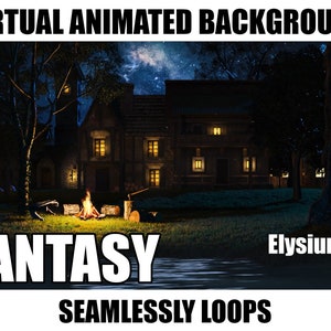 ANIMATED VIRTUAL BACKGROUND | Fantasy Elysium | Instant Digital Download